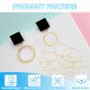 PATIKIL 15mm OD x 13.5mm ID Earring Beading Hoop, 50Pcs Solid Copper Beading Finding Ring view 3