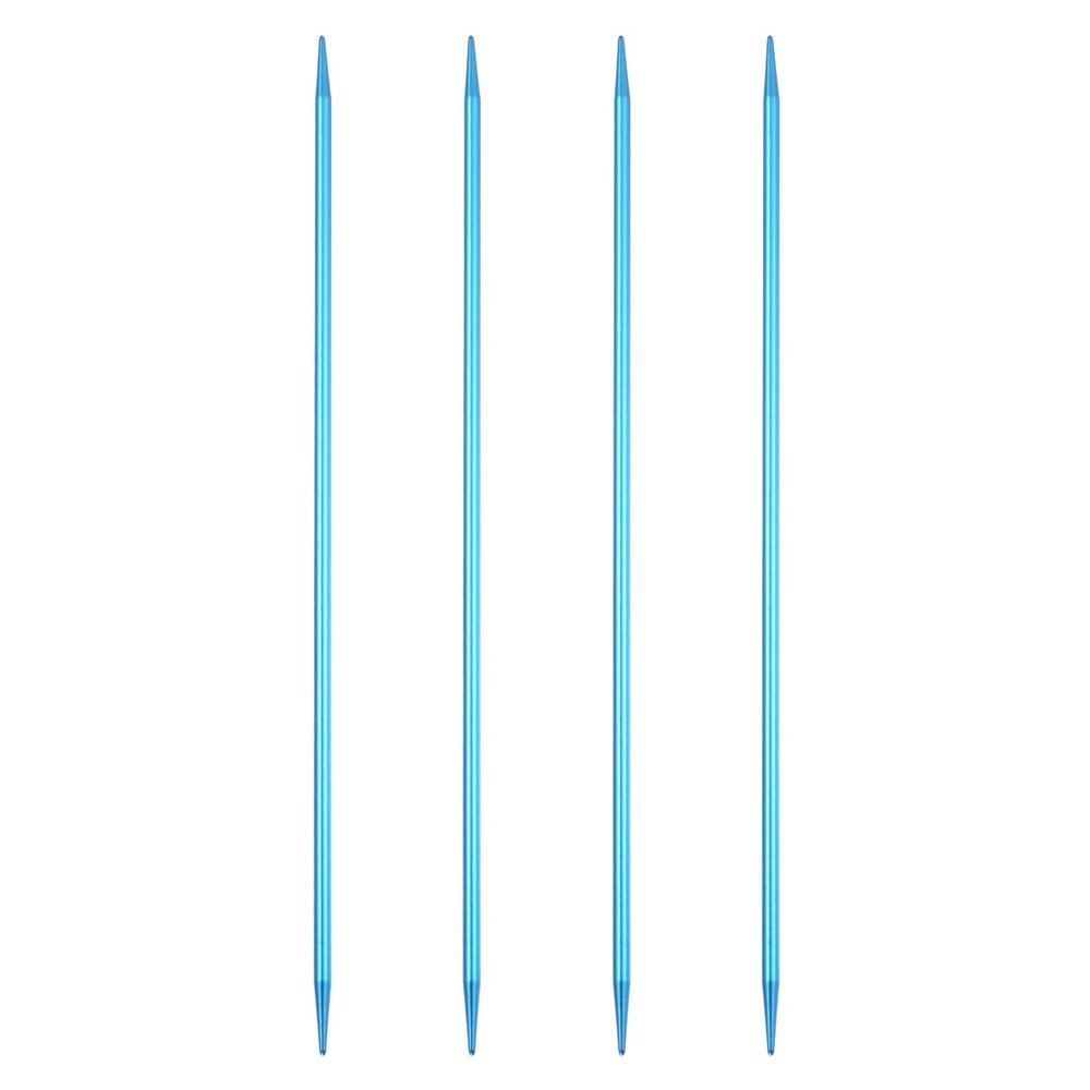 uxcell 4Pcs Knitting Needles 3.5mm (US Size 4) Aluminum Alloy Double Pointed Knitting Needle 7.87 Inches Length Metal Weaving Tool for Handmade Projects DIY Knitting, Sky Blue
