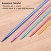 uxcell 4Pcs Knitting Needles 3.5mm (US Size 4) Aluminum Alloy Double Pointed Knitting Needle 7.87 Inches Length Metal Weaving Tool for Handmade Projects DIY Knitting, Sky Blue view 4