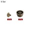HARFINGTON 8 Set Rivets Stud Handbag Purse Feet 1/2" Flat Head Studs Screw Back Spikes Alloy Rivets Buckle Leathercraft for Leather Bag Totes Clothing DIY, Bronze view 3