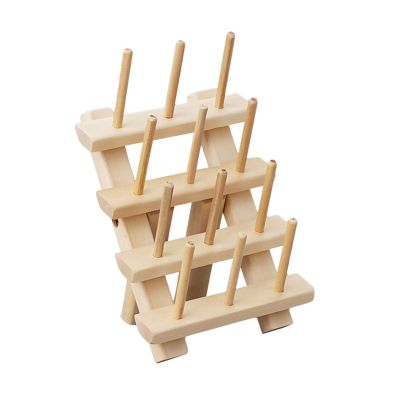Thread Rack Wood Thread Holder 12 Spool Thread Storage Rack Thread Spool Stand Sewing Cone Storage Organiser Sewing