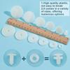 GOMAKERER 60 Sets 6 Sizes Plastic Doll Joints, Plastic Animal Joints Teddy Bear Joints Engage Bolt Doll Making Accessories for Doll Making Limbs and Head Joints, White view 3