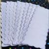 11 pcs 18 Count Pure White Scallop Embroidery Edged Blank Cross Stitch Bookmark for DIY,aida Fabric Edged Cross Stitch Book Mark Blank view 3