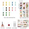 FREEBLOSS 6 Set Insect Cross Stitch Bookmark Stamped Cross Stitch Kit with Garden Insect Patterns Embroidery Kit with Instruction DIY Bookmark Kit for Gift Adults 8.67''x3'' view 2