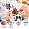 FREEBLOSS 6 Set Insect Cross Stitch Bookmark Stamped Cross Stitch Kit with Garden Insect Patterns Embroidery Kit with Instruction DIY Bookmark Kit for Gift Adults 8.67''x3'' view 4