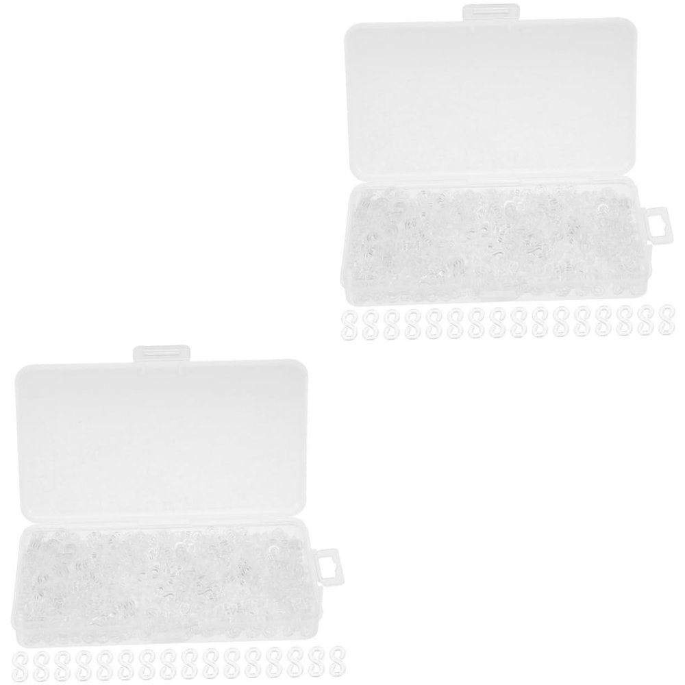 LALAFINA 1000pcs Clip Rubber Band Bracelet Making Clips for Crafts Connectors for Easy to Use and Lightweight