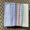 12 pcs 18count aida Fabric Colored Scallop Embroidery Edged Blank Cross Stitch Bookmark for DIY,aida Fabric Edged Cross Stitch Book Mark Blank to Cross Stitch view 1