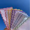 12 pcs 18count aida Fabric Colored Scallop Embroidery Edged Blank Cross Stitch Bookmark for DIY,aida Fabric Edged Cross Stitch Book Mark Blank to Cross Stitch view 4