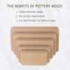 ORIISIN Deep Rectangle Pottery Molds - 5 Pcs Slump Molds for Handbuilding, Plate Forming view 4