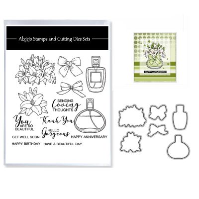 Alxjejo 2025-2026 Stamps and die cuts for Card Making,Metal Dies&Silicone Makeing for DIY Card Birthdays,Valentine's Day Christmas Stamps and Dies for Card Making,Thanksgiving