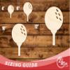 Unfinished Wood Golf Ball and Tee Shape | DIY Craft Cutout | up to 46" DIY 10" / 1/4" view 3