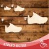 Unfinished Wood Cleat Shoe Shape | DIY Craft Cutout | up to 46" DIY 18" / 3/4" view 3