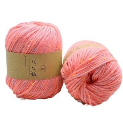 50g Cotton Cashmere Yarn for Hand Knitting Crochet Worsted Wool Thread Colorful Eco-Dyed Needlework DIY Sweaters Handmade(Pink)