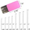 40/80PCS Large Eye Sewing Needles, 8 Sizes Hand Sewing Sharp Needles, Embroidery Needle, Leather Needle,Stainless Steel Yarn Needles with Threaders & Stitch Markers (Rosy Purple 80pcs) view 2