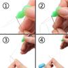 40/80PCS Large Eye Sewing Needles, 8 Sizes Hand Sewing Sharp Needles, Embroidery Needle, Leather Needle,Stainless Steel Yarn Needles with Threaders & Stitch Markers (Rosy Purple 80pcs) view 4