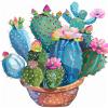 Walluminati Stamped Cross Stitch Kits Needlepoint Kits for Adults Cross-Stitch Counted Kits Beginner Embroidery Kit for Adults Embroidery Starter Kit(Cactus Pattern,16x20inch) view 1