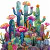 Walluminati Stamped Cross Stitch Kits for Adults Beginners, Embroidery Kits Full Range of Cross Stitch Stamped Kits Needlepoint Kits Cross Stitch Patterns(Cactus Pattern,16x20inch) view 1