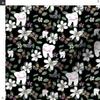 Fabric Cute Floral Teeth Small Scale Tooth Flowers Dentist Smile Floss Dental Printed on Organic Cotton Sateen Fabric by the Yard - Sewing Quilting Apparel Home Decor view 3