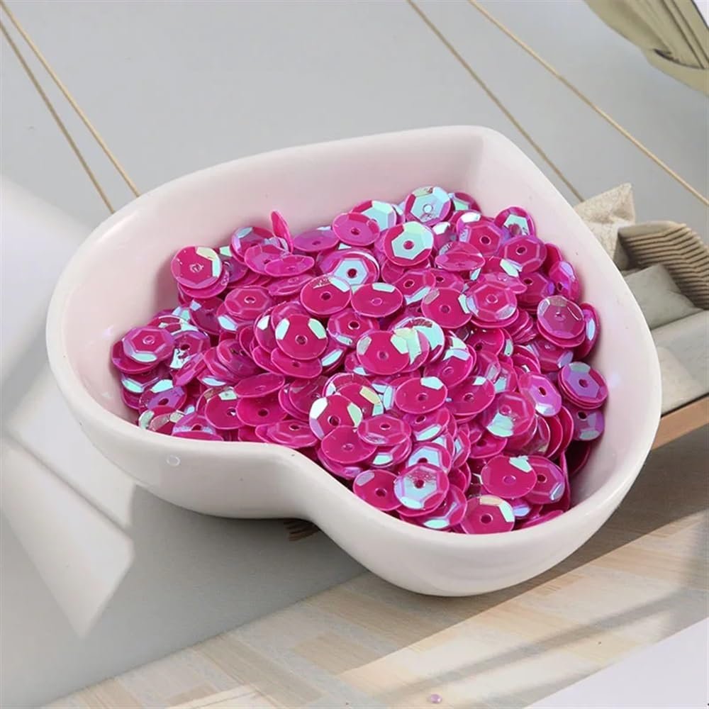 10g/Lot 4mm/5mm/6mm/8mm Sequin Round Cup Sequins Suitable for Sewing Wedding Crafts Women Garments Accessories(AB Rose,4mm)