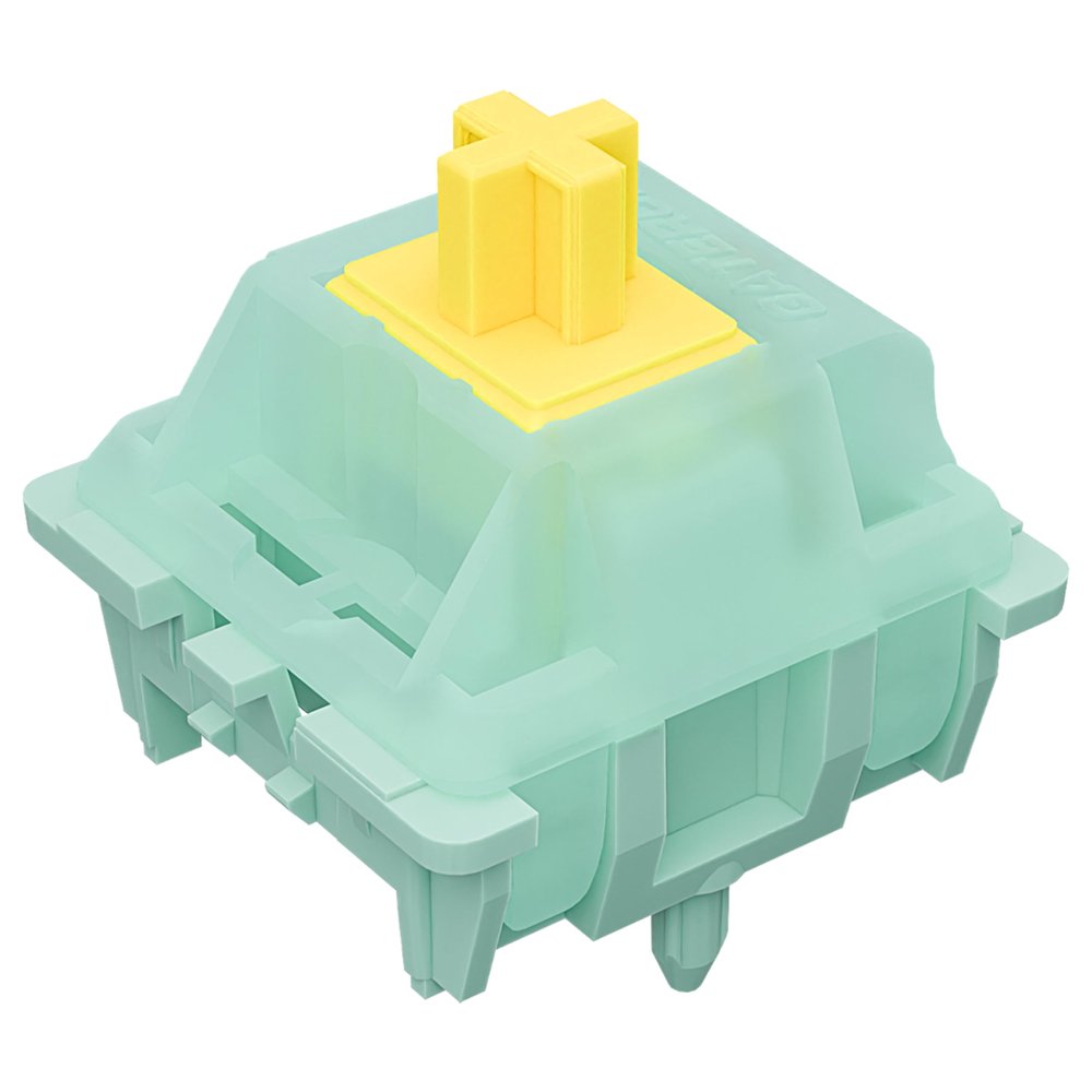 Zhouwang Gateron Goldenrod Yellow Pro Switches,5-Pin 55gf RGB LED Factory Pre-lubed Linear Switches for Mechanical Gaming Keyboard(108Pcs)
