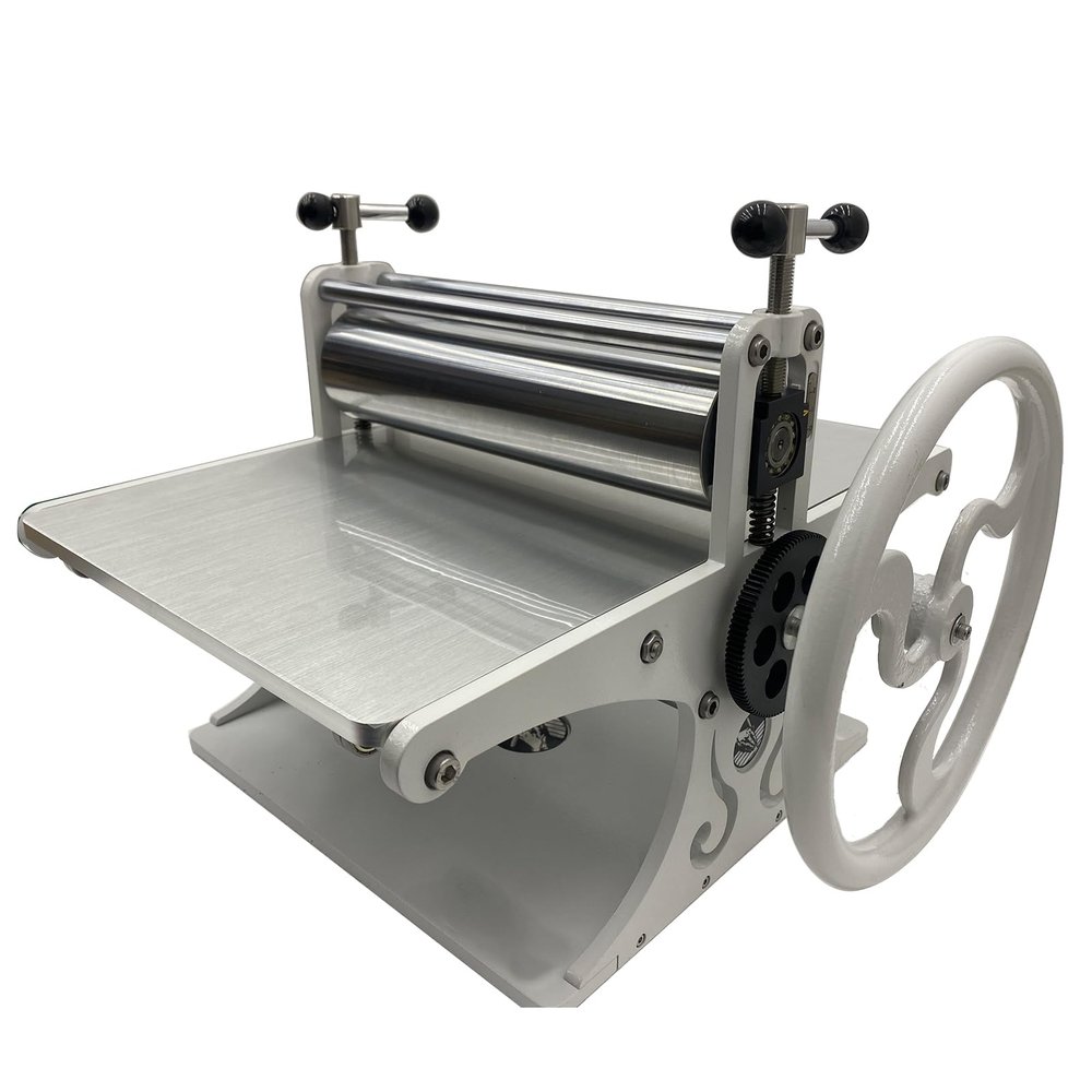 INTSUPERMAI Portable Manual Slab Roller Printmaking Machine with 12.9119.69in / 328500mm Table Slab Roller Machine Portable Desktop Adjustable Tool for Printmaking