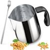 CasaCulina Candle Making Pouring Pot with Stirring Spoon, 32oz Stainless Steel Wax Melting Pot with Heat-Resistant Handle, Double Boiler Candle Making Pitcher with Dripless Pouring Spout Design view 1