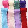 ECYC 10 Yards 1.5 inch Double Ruffle Ribbon, Silk Satin Fabric Ribbon Lotus Leaf Edge Ribbon for DIY Crafts Gifts Wrapping Wedding Party Decoration,03 view 2