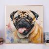 NineTribe Basics DIY Animal Cute Pug Dog DIY Stamped Cross Stitch Kits for Beginners Easy 11CT Needlepoint Embroidery Counted Cross Stitch Kits Art Craft Wall Decoration and Gift 16x16inch(1) view 2