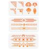 NBEADS 3Pcs Painting Drawing Stencils, 11.8x5.9 Inch Reusable Craft Stencils PET Hollow Out Drawing Painting Template for Painting on Wood Fabric Paper Walls Canvas Furniture view 1