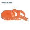 MECCANIXITY Grosgrain Ribbons 25 Yards 1 Inch Bright Orange with White Dots Ribbon Bow Decoration for Crafts Gift Wrapping Wedding view 2