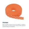 MECCANIXITY Grosgrain Ribbons 25 Yards 1 Inch Bright Orange with White Dots Ribbon Bow Decoration for Crafts Gift Wrapping Wedding view 3