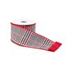 Melrose International Red Snowflake Wired Cotton Ribbon 4" x 5 Yds - Holiday Crafts & Gift Wrapping - Red view 2