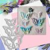 Annchaos Cutting Dies Metal Stencils Scrapbooking Tools DIY Embossing Template for Paper Card Making Album Arts Crafts Supplies (3D butterfly-9x12.6cm) view 1
