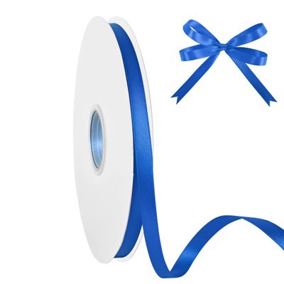 Lrybbon Double Face 3/8 Inch Royal Blue Satin Ribbon 50 Yards Fabric Ribbon for Gift Wrapping Bow Craft Flower Bouquet Wedding Sewing Decoration Accessories