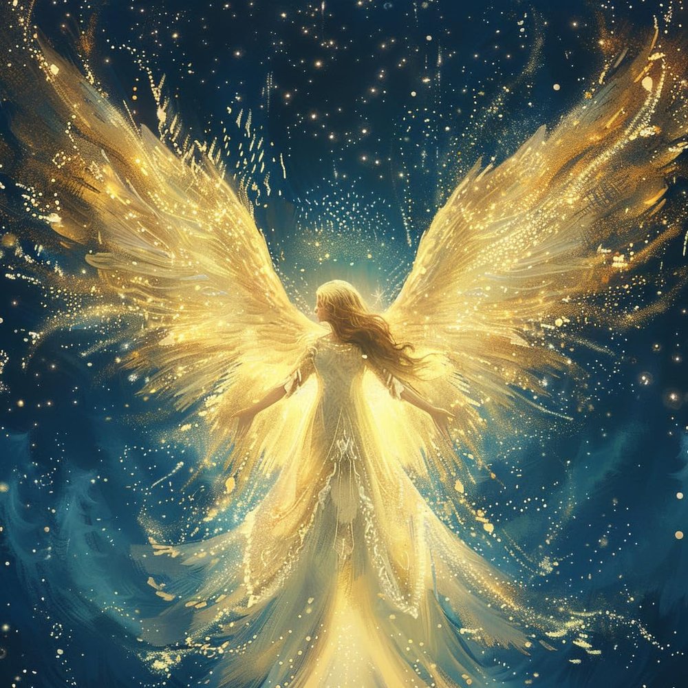 NineTribe Basics White Angel with Golden Wing Shining 5D Diamond Art Painting for Adults Full Drill Round Diamond Paint by Number Kits for Beginners Gems Cross Stitch for Wall Decor 13.8x13.8inch(6)