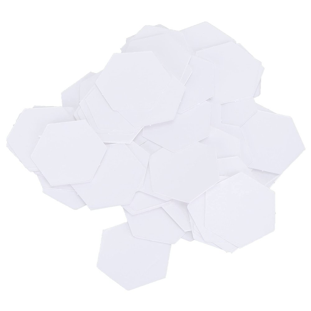 100Pcs Hexagonal Templates for Quilting, Sewing DIY Craft 16mm Stencil Set Compatible with Cutters and Fabric Marking Tools