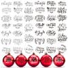 40 Pieces Christmas Word Stickers for Crafts Christmas Vinyl Stickers Waterproof Xmas Decals for Ornament Ball Wood Cup Glass Water Bottle Decoration (40 pcs Words) view 1