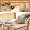 24" Width Closed Weave Cane Webbing Natural Wicker Material,Handwoven Rattan Fabric Roll V Shape Cane Mesh Net, 3.3/5/10 Feet Length Cane Webbing Sheet For Rattan Wall Sconce Dresser Furniture Repair( view 2
