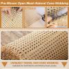 24"/36"/39.4" Width Natural Wicker Weaving Cane Webbing Roll,Handwoven Open Mesh Webbing Rattan Chair Caning Supplies,Cane Webbing Sheet For Rattan Wall Sconce Dresser Bed Frame Furniture Upcycle(36" view 2