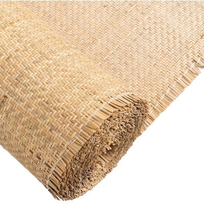 24" Width Closed Weave Cane Webbing Natural Wicker Material,Handwoven Rattan Fabric Roll V Shape Cane Mesh Net, 3.3/5/10 Feet Length Cane Webbing Sheet For Rattan Wall Sconce Dresser Furniture Repair(