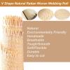 24" Width Closed Weave Cane Webbing Natural Wicker Material,Handwoven Rattan Fabric Roll V Shape Cane Mesh Net, 3.3/5/10 Feet Length Cane Webbing Sheet For Rattan Wall Sconce Dresser Furniture Repair( view 3