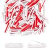 Hobbspring 100Pcs Safety Pin Bar Pins, White Plastic, Iron, Self-Adhesive, Flat Back, 1.22inch view 1