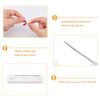 Hobbspring 100Pcs Safety Pin Bar Pins, White Plastic, Iron, Self-Adhesive, Flat Back, 1.22inch view 4