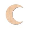 Wooden Moon, Unfinished Wood Crescent Moon Shape, Ideal for Celestial Night Sky Craft Cutout - Perfect for Wooden Crescent Moon Crafts, Moon Wood Art Projects (1/4 inch Thick, 6") view 1