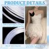 BENECREAT 10.9 Yard Plastic Boning Roll, 2mm PP Corset Strips Round White Webbing Boning for Lingerie Bra Sewing Accessories, Bridal Wedding Dress DIY Supplies view 4