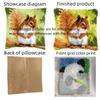 Kitquiver Latch Hook Kits Dog with Umbrella Latch Hook Cushion Kits Corgi Animal Cover Latch Hook Pillow Cover DIY Pillowcase Kit Adults Pillowcase Craft Kits with Printed Canvas 43x43cm, 564S261T view 4