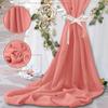 Horbaunal Rose Gold Chiffon Fabric by The Yard, 1 Yard Continuous Sheer Fabric 59" Wide Soft Draping Fabric for Wedding Arch Draping Party Backdrop DIY Sewing view 3