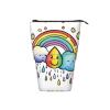 DRTGEDS Rainbow Clouds Raindrop Telescopic Pencil Case Pencil Pouch Holder,Organizer Stationery Pen Case Box With Zipper view 3