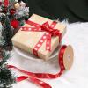 LaRibbons Christmas Satin Ribbon for Gift Package Wrapping, 1'' x 50Y Red and Gold Snowflake Ribbon for Holiday, Hair Bow, Crafts, Xmas Decoration view 2
