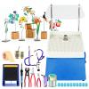 agreilduite Glass Craft Starter Tool Kit with Glass Grinder/Glass Cutter Tool Kit/Soldering Iron Kit/solder exhaust fan/Solder Clamp/Consumables,Professional 15pcs Soldered Stained glass kit view 1